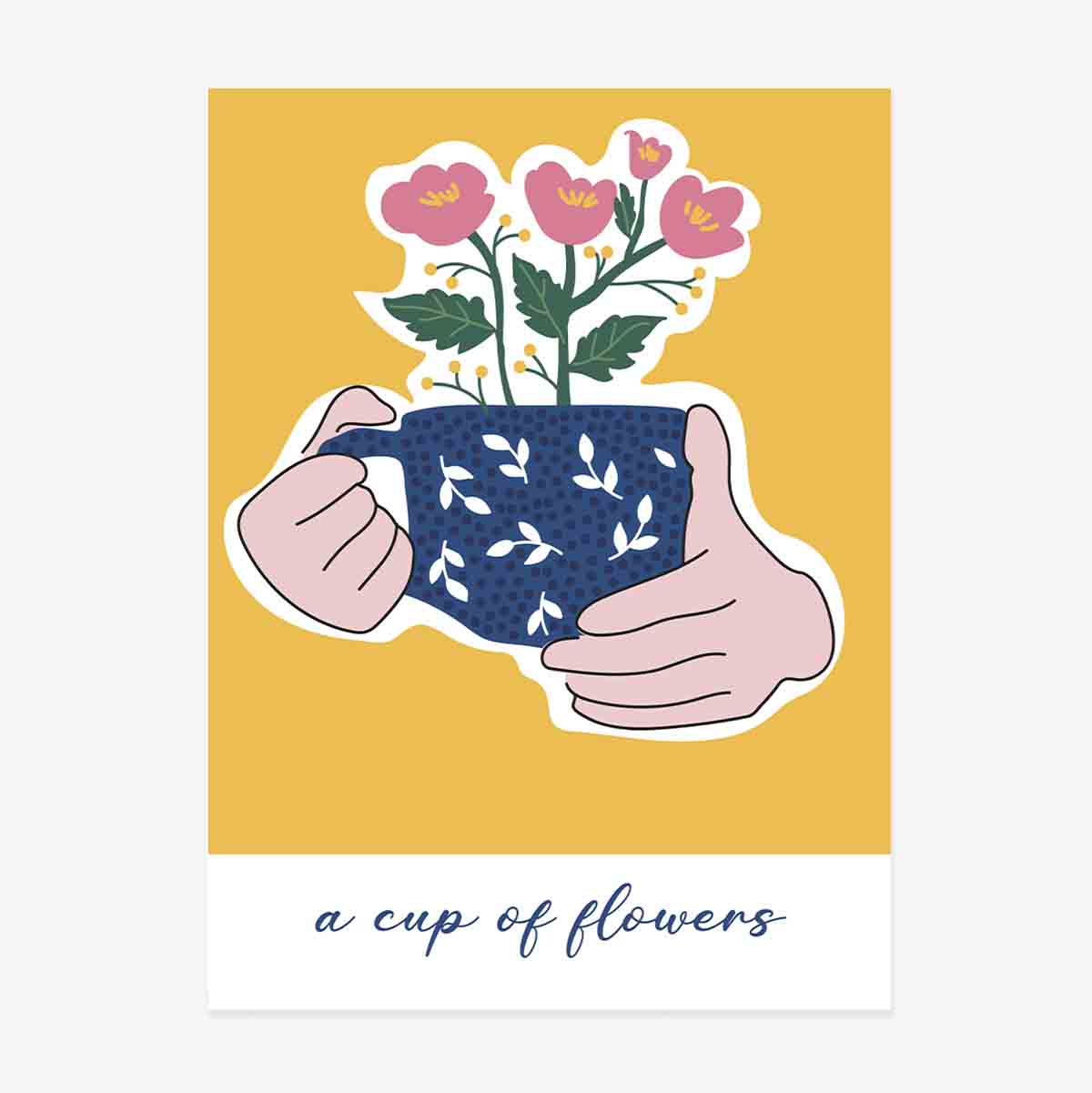 Poster „Eine Tasse voller Blumen“