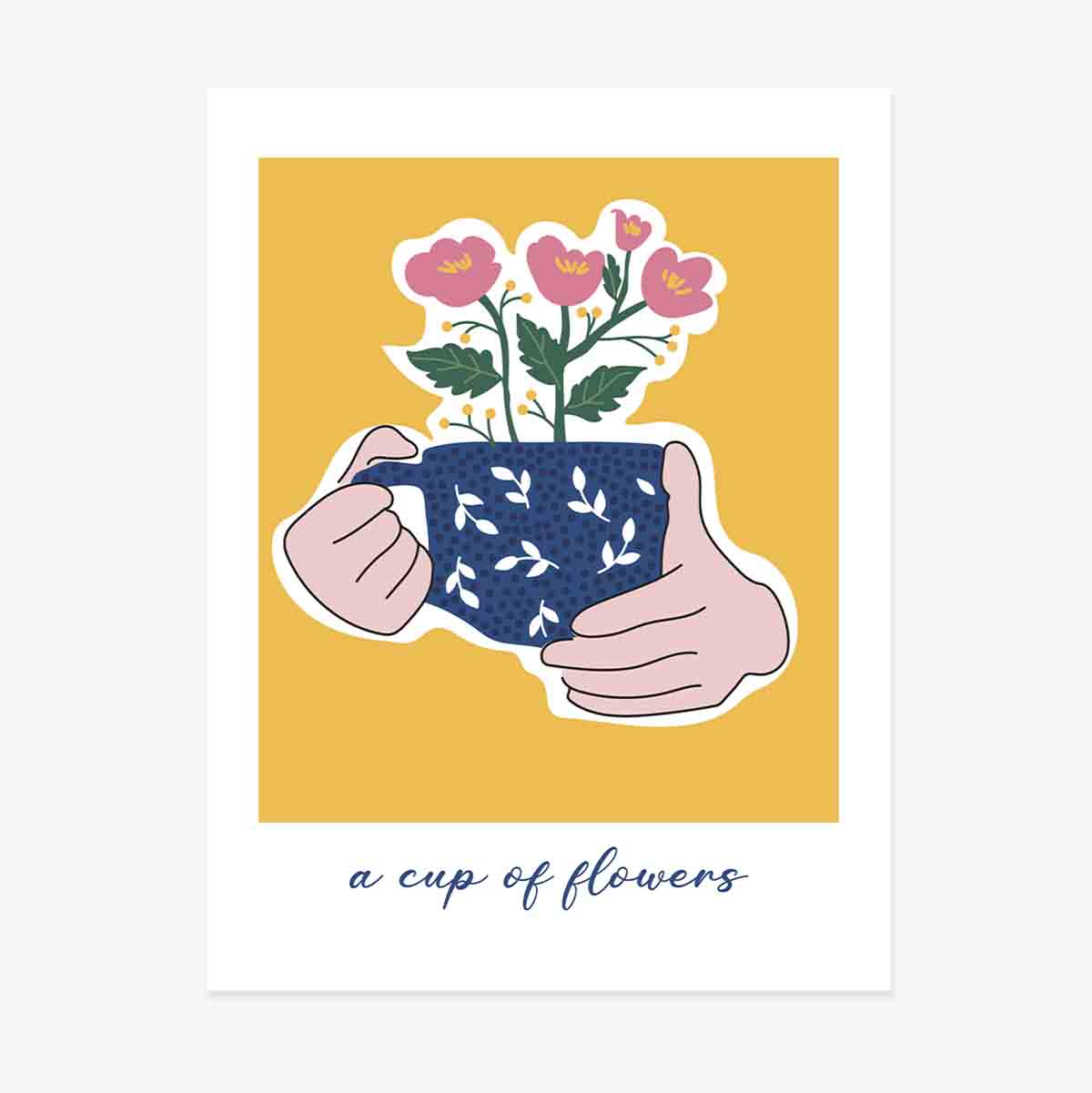 Poster „Eine Tasse voller Blumen“