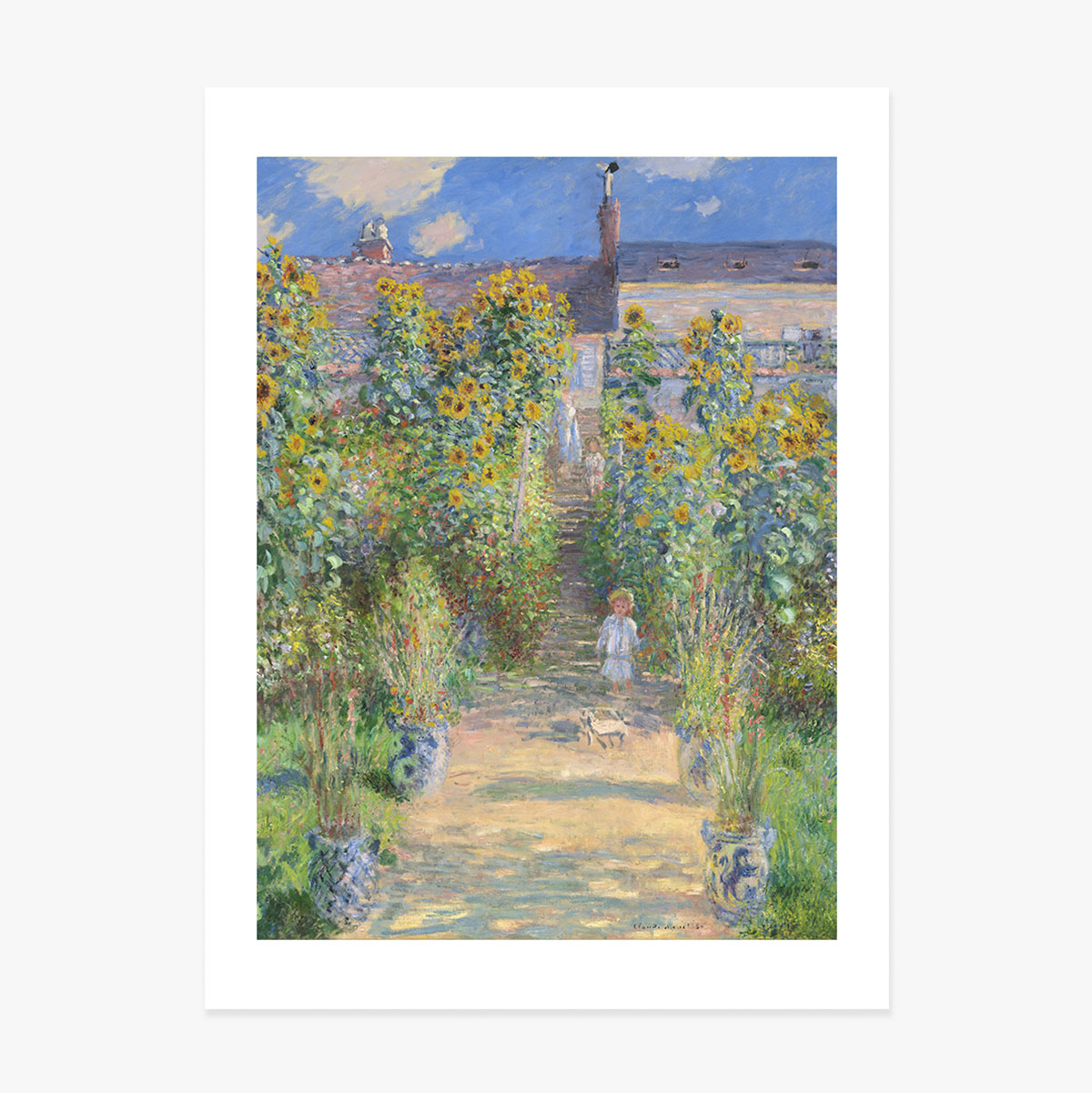 Poster von Claude Monet, „Der Garten des Künstlers“, 1881