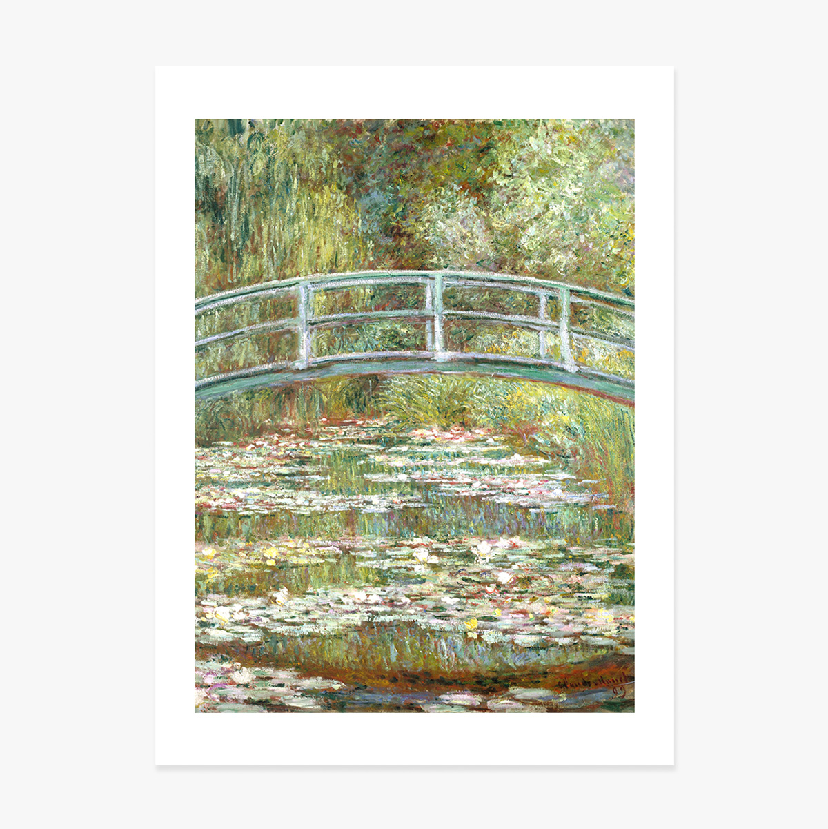 Poster von Claude Monet, „Die Brücke über einen Seerosenteich“, 1899
