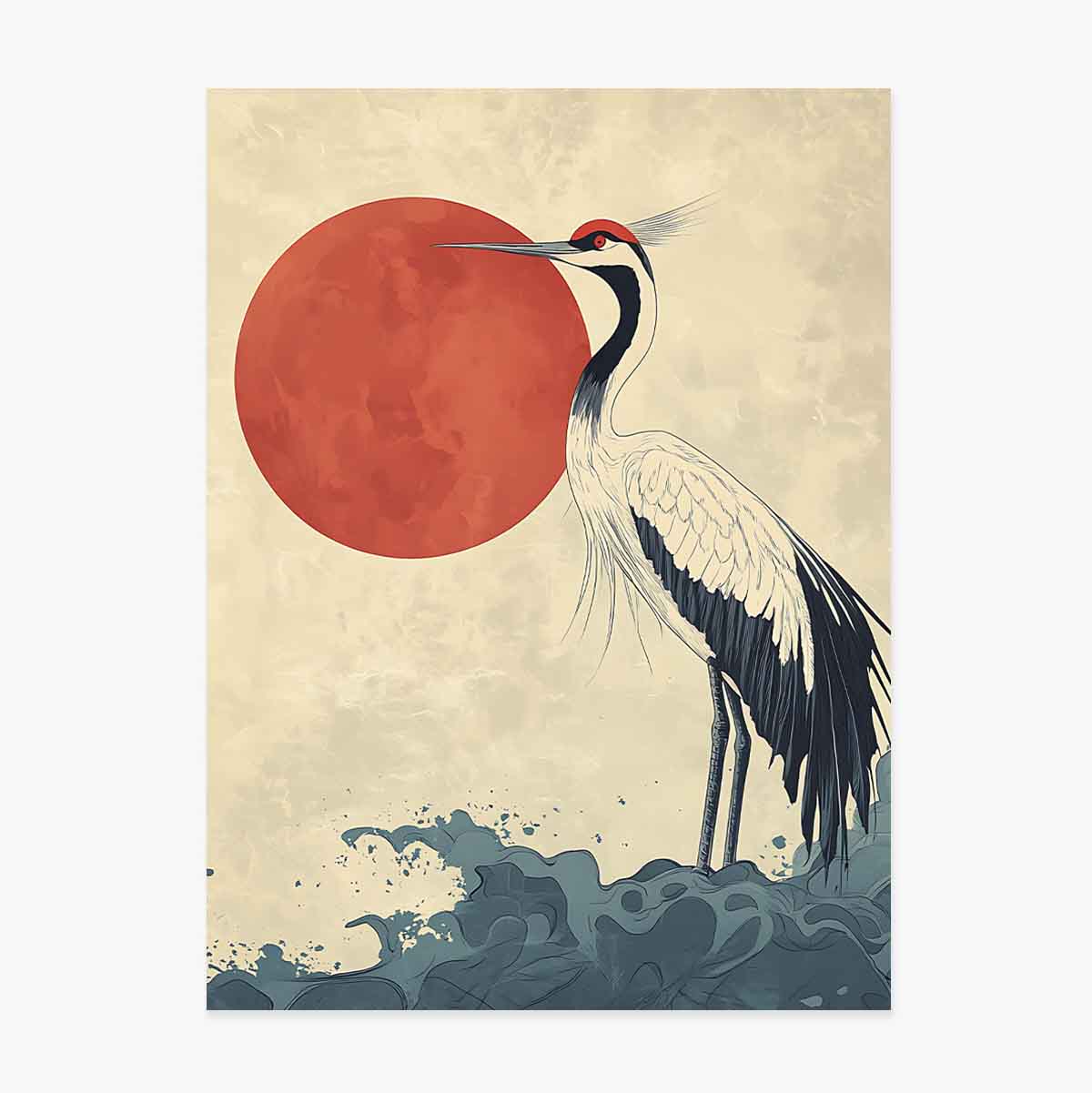 Poster „Japanischer Kranich“