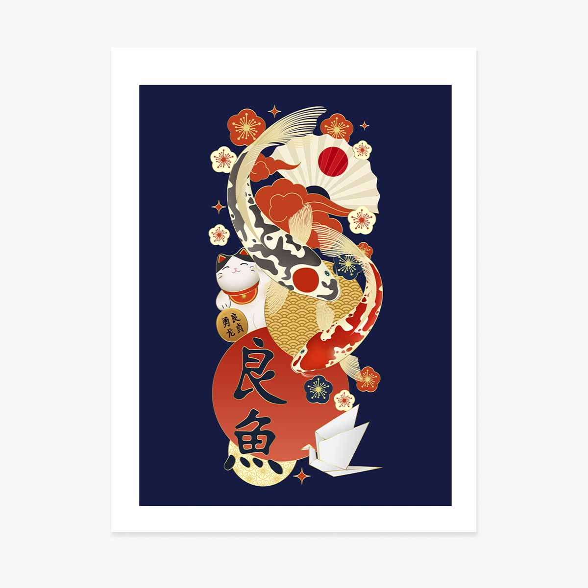 Poster „Japanische Elemente“