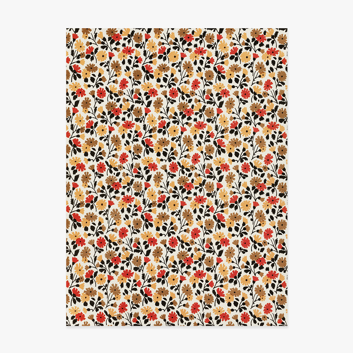 Poster mit roten und gelben Blumen