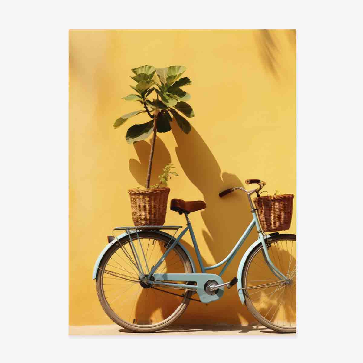 Poster „Fahrrad mit Pflanze“