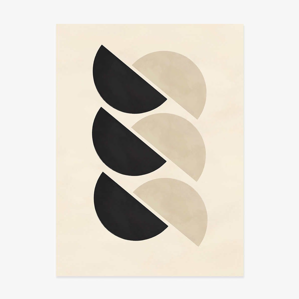 Poster „Minimalistische geometrische Formen, Halbkreise“
