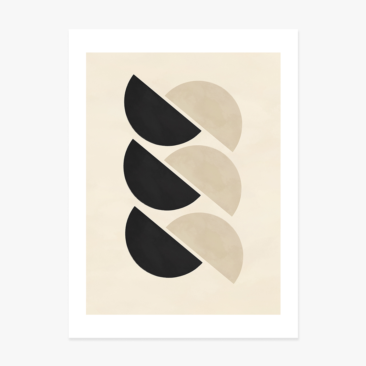 Poster „Minimalistische geometrische Formen, Halbkreise“