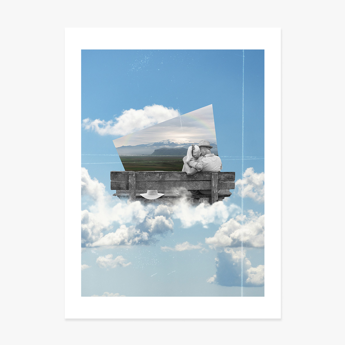 Poster „Liebe in den Wolken“