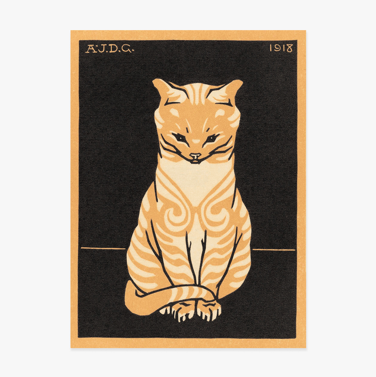Plakat von Julie de Graag, „Sitting Cat“, 1918