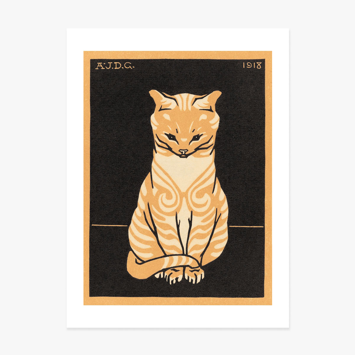 Plakat von Julie de Graag, „Sitting Cat“, 1918