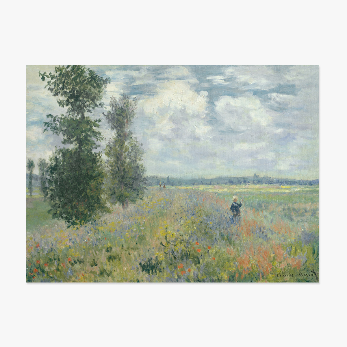 Poster im Querformat – Claude Monet, Mohnfeld bei Argenteuil, 1875