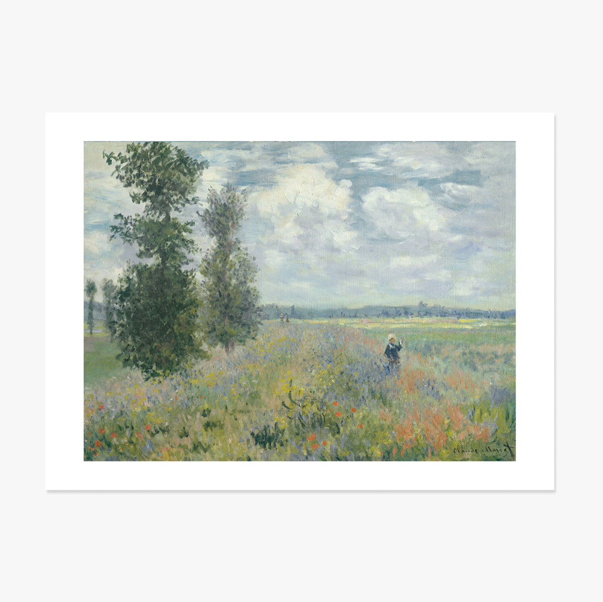 Poster im Querformat – Claude Monet, Mohnfeld bei Argenteuil, 1875