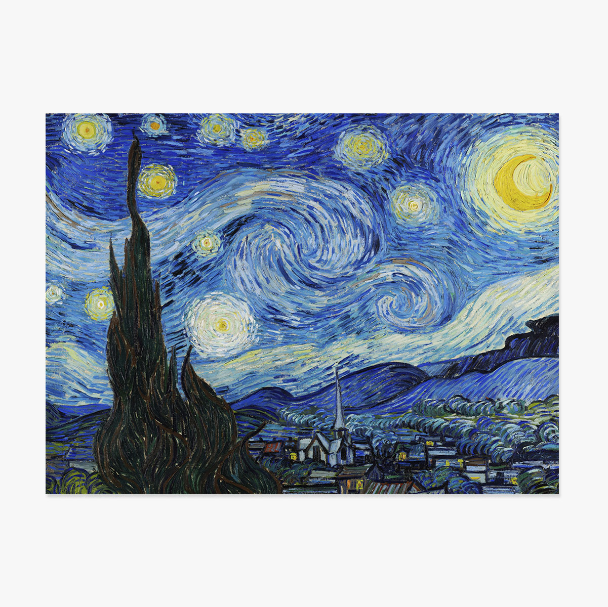 Poster im Querformat – Vincent van Gogh – Sternennacht, 1889