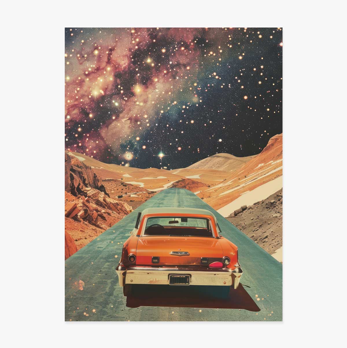 Poster „Auto zwischen den Sternen“