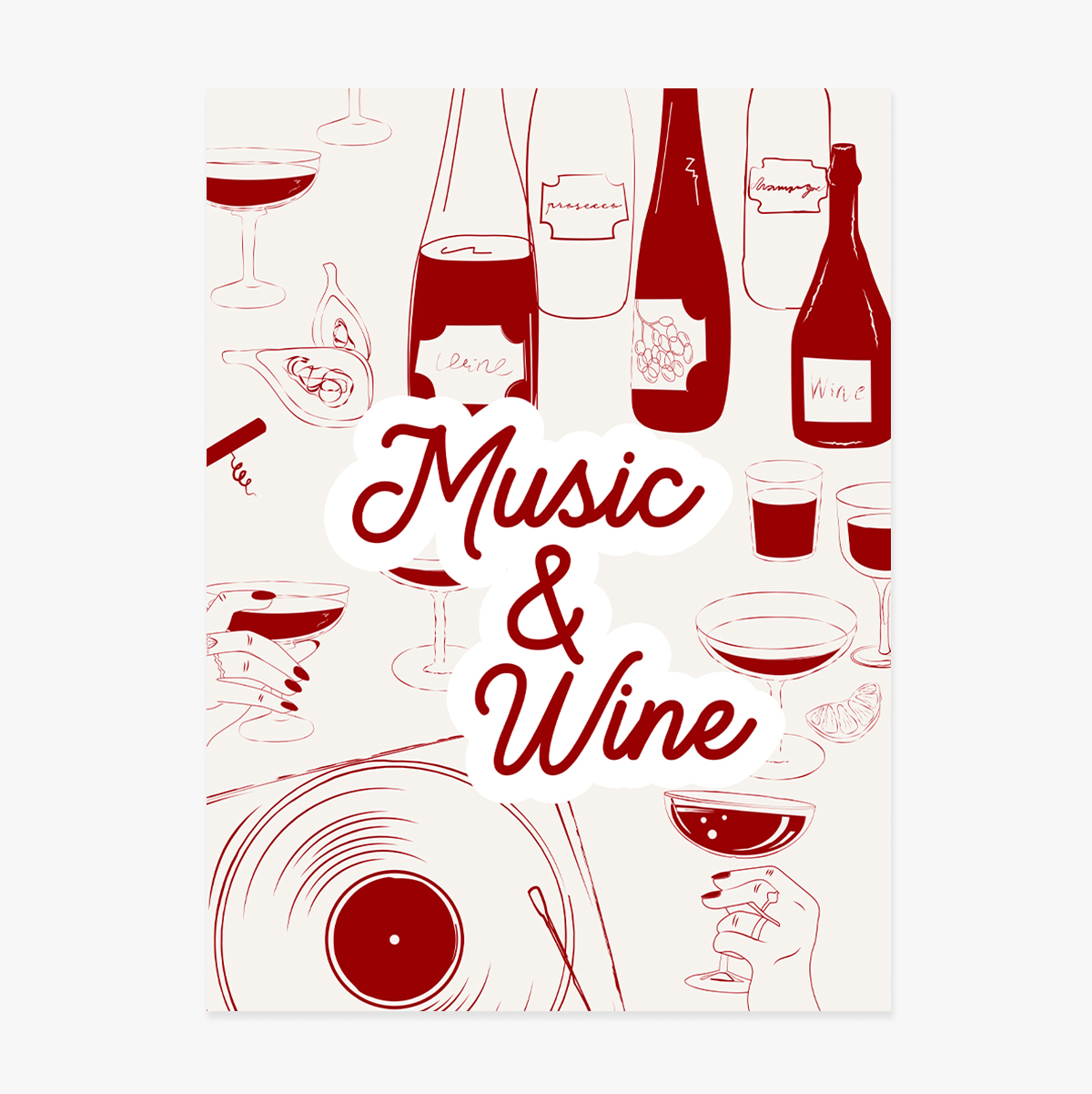 Poster „Musik & Wein“