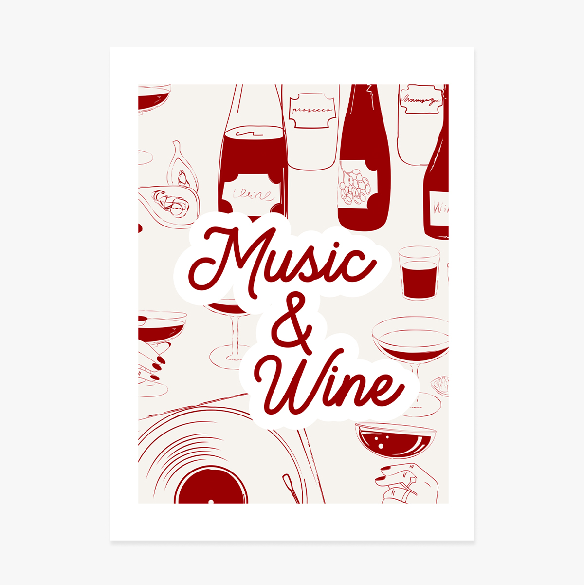 Poster „Musik & Wein“
