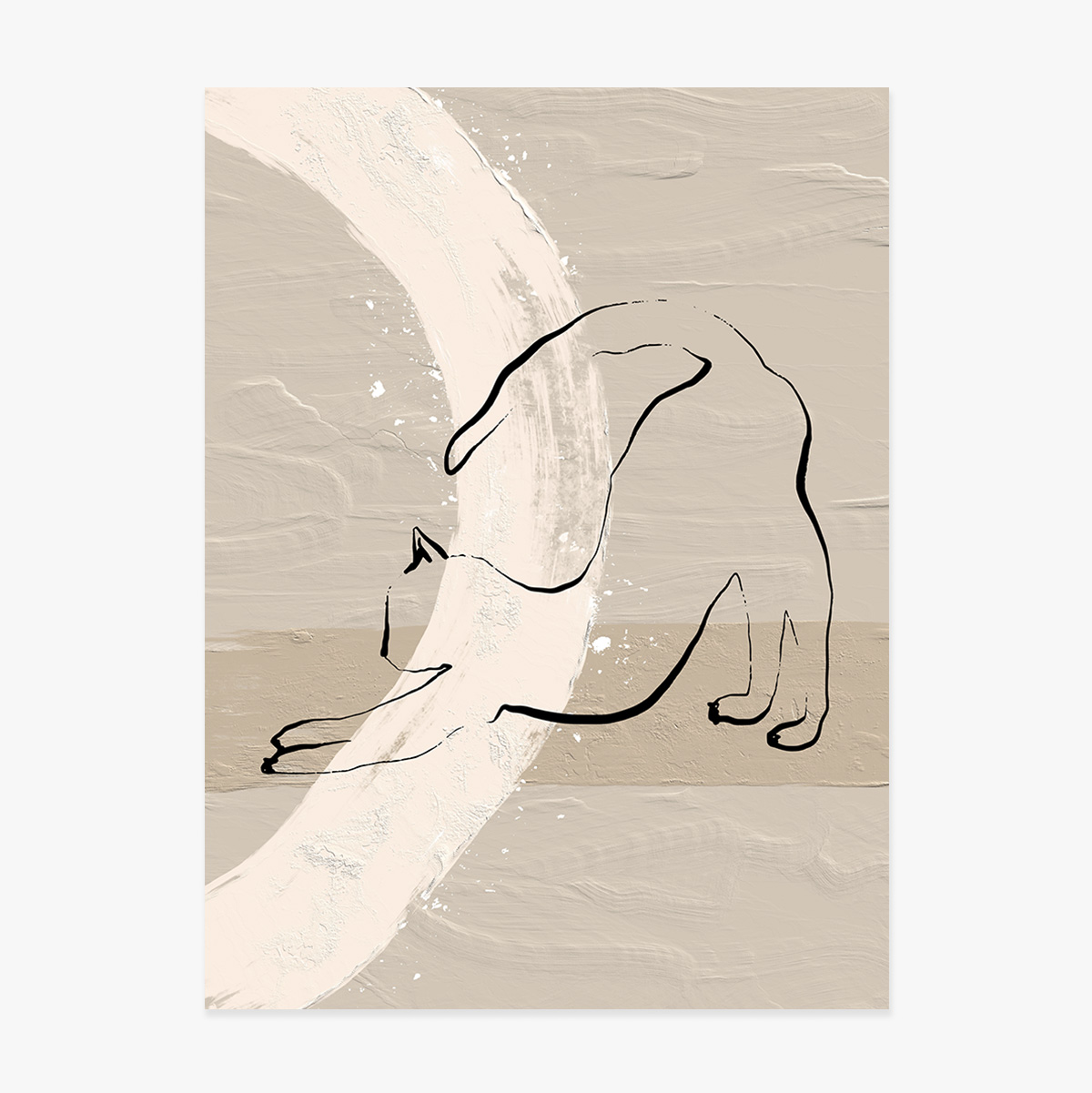 Poster „Minimalistische Katze“ (Strichzeichnung)