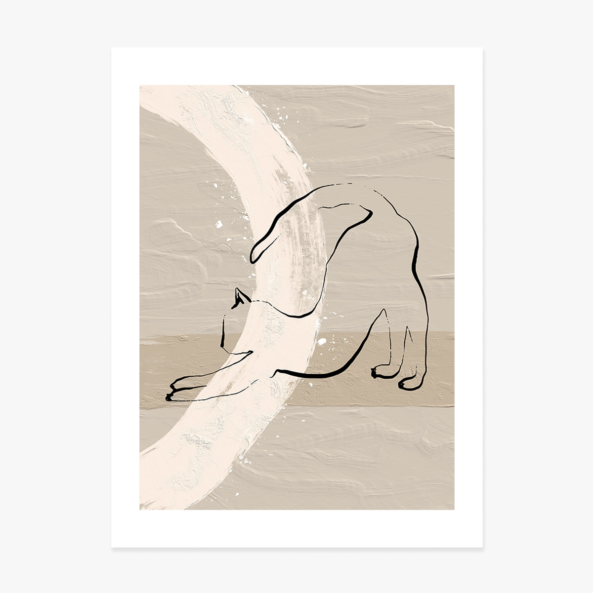 Poster „Minimalistische Katze“ (Strichzeichnung)