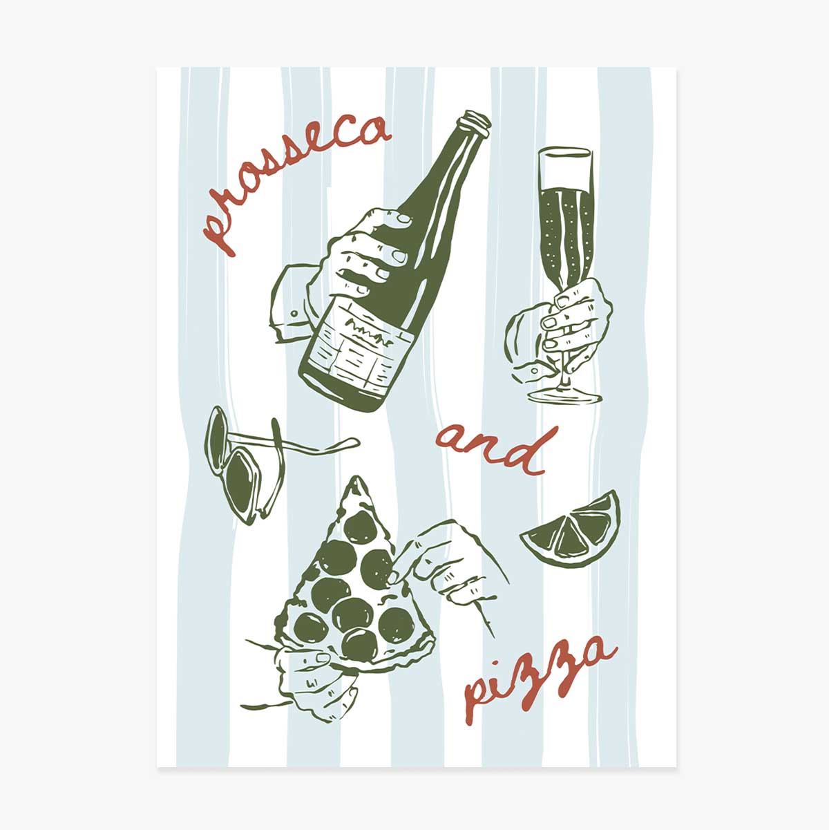 Poster „Prosecco & Pizza“