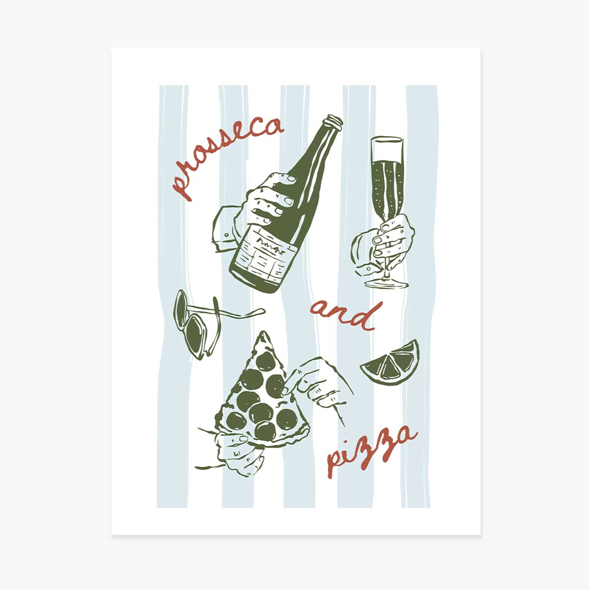 Poster „Prosecco & Pizza“