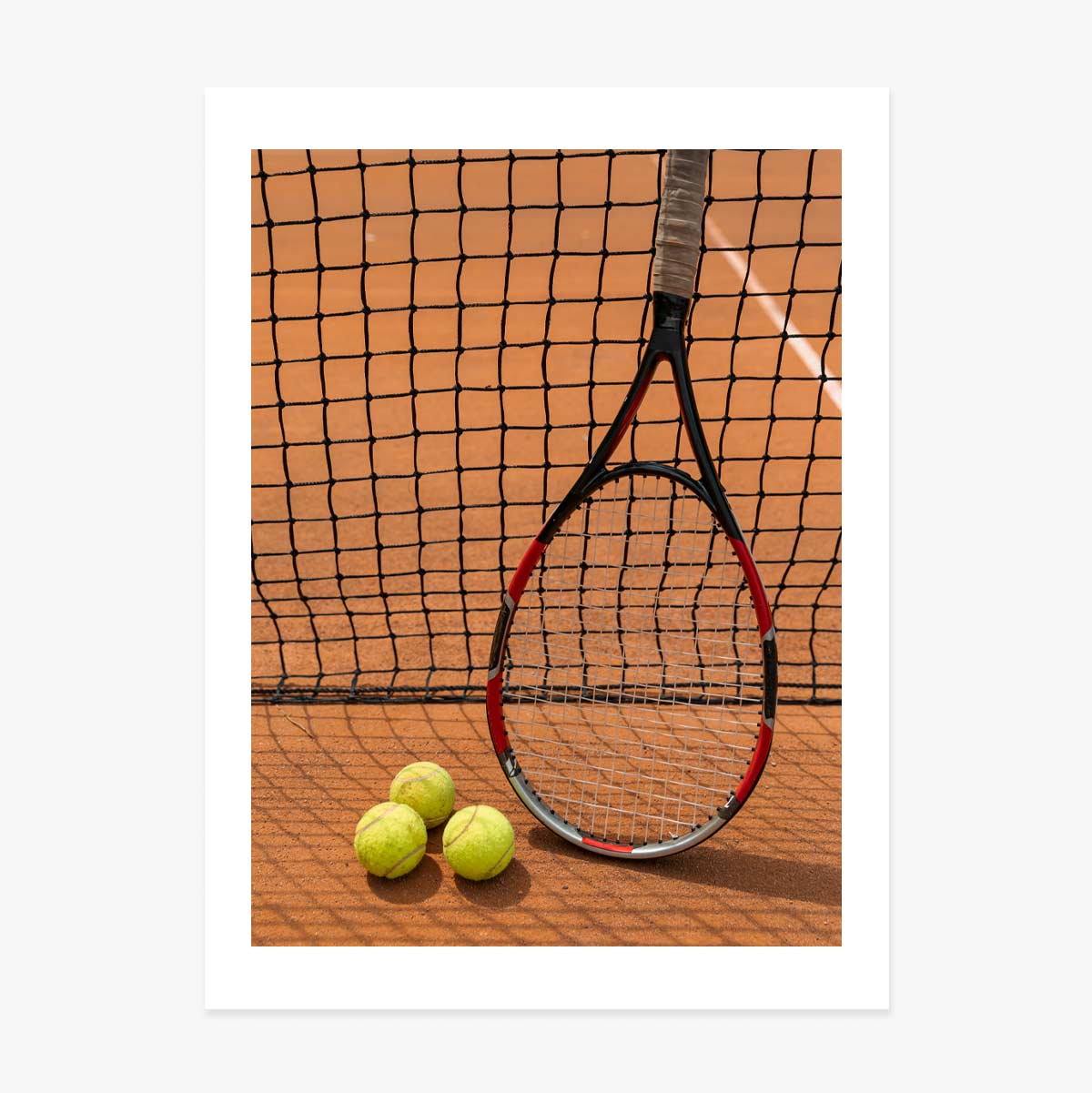 Poster „Rakete und Tennisbälle“
