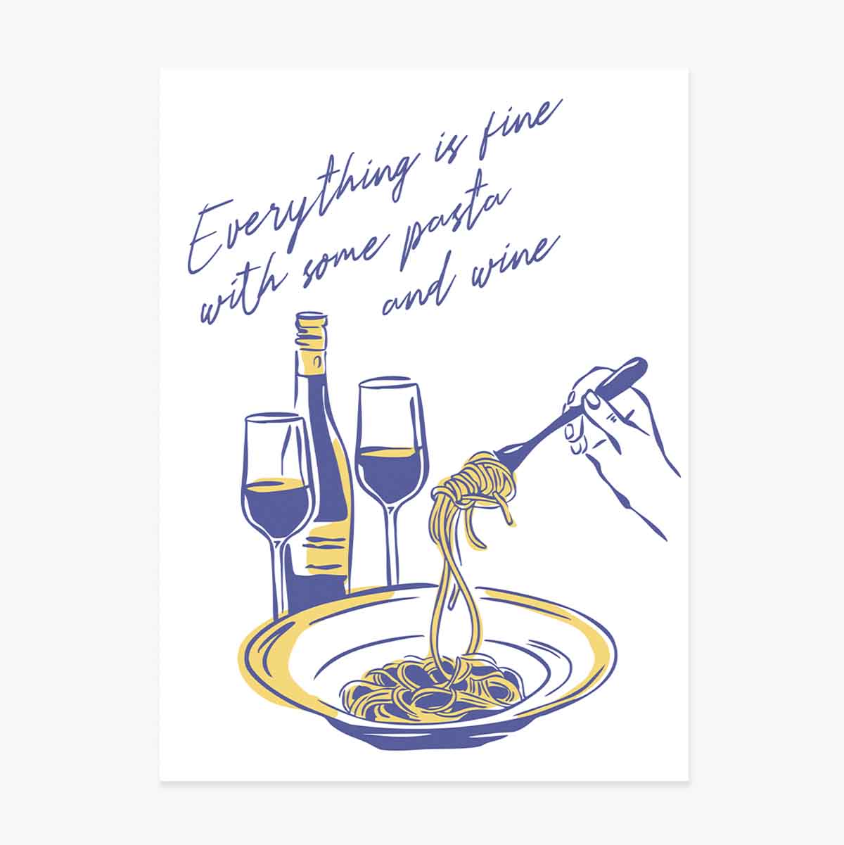 Poster „Some Pasta & Wine“