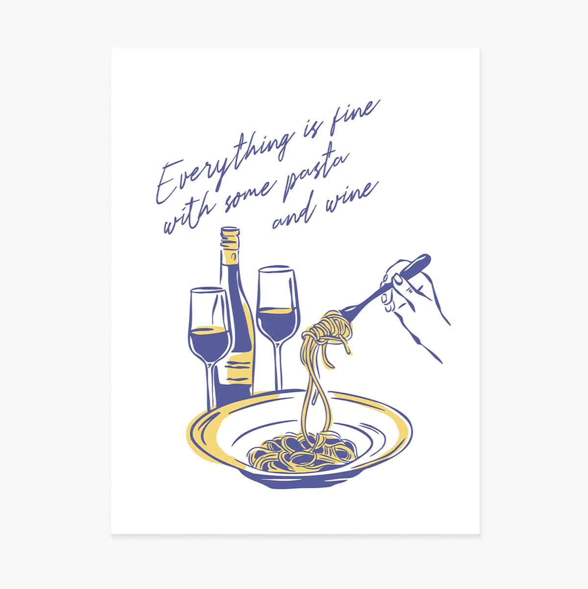Poster „Some Pasta & Wine“