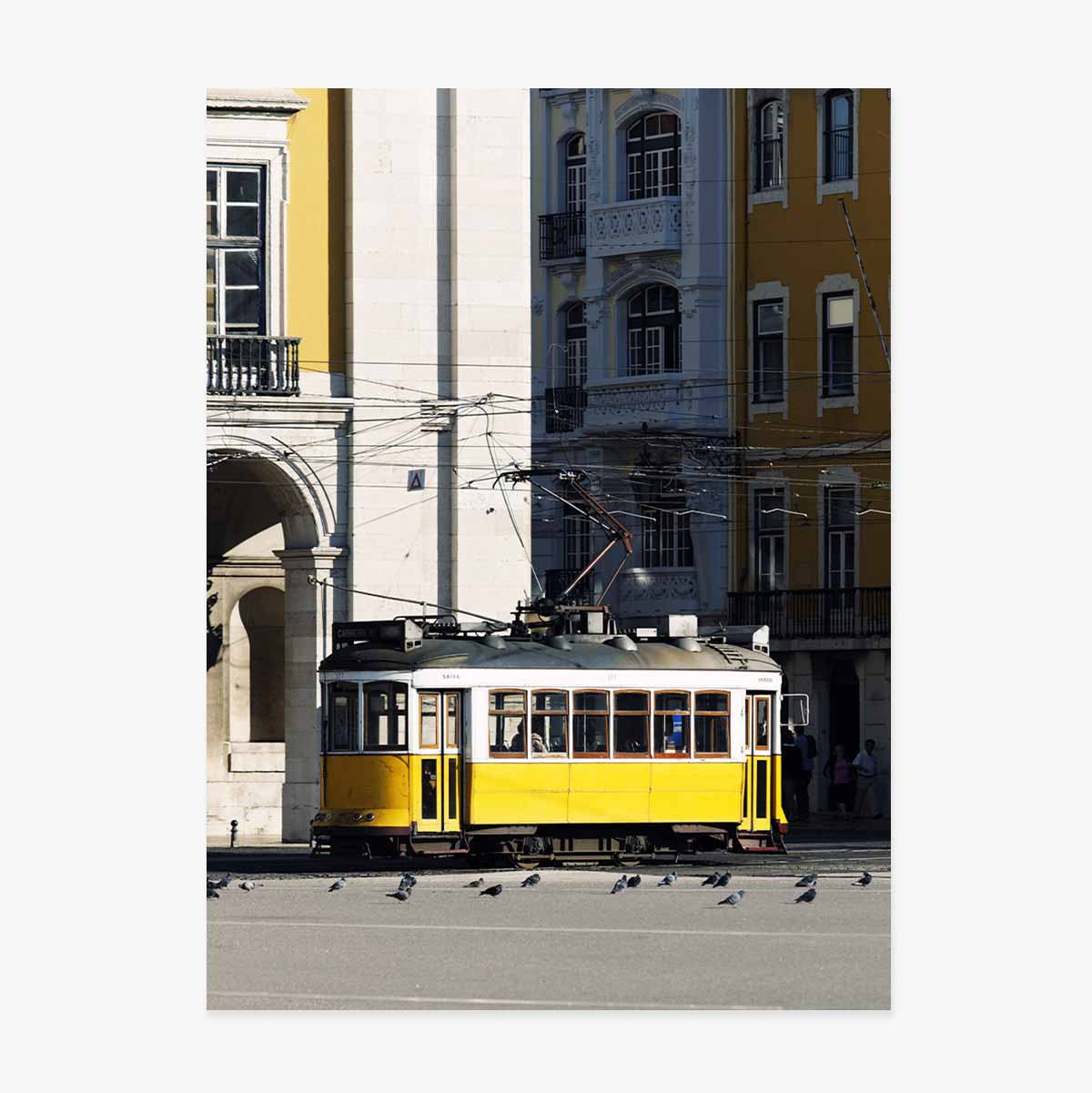 Poster: Gelbe Straßenbahn in Lissabon, Portugal